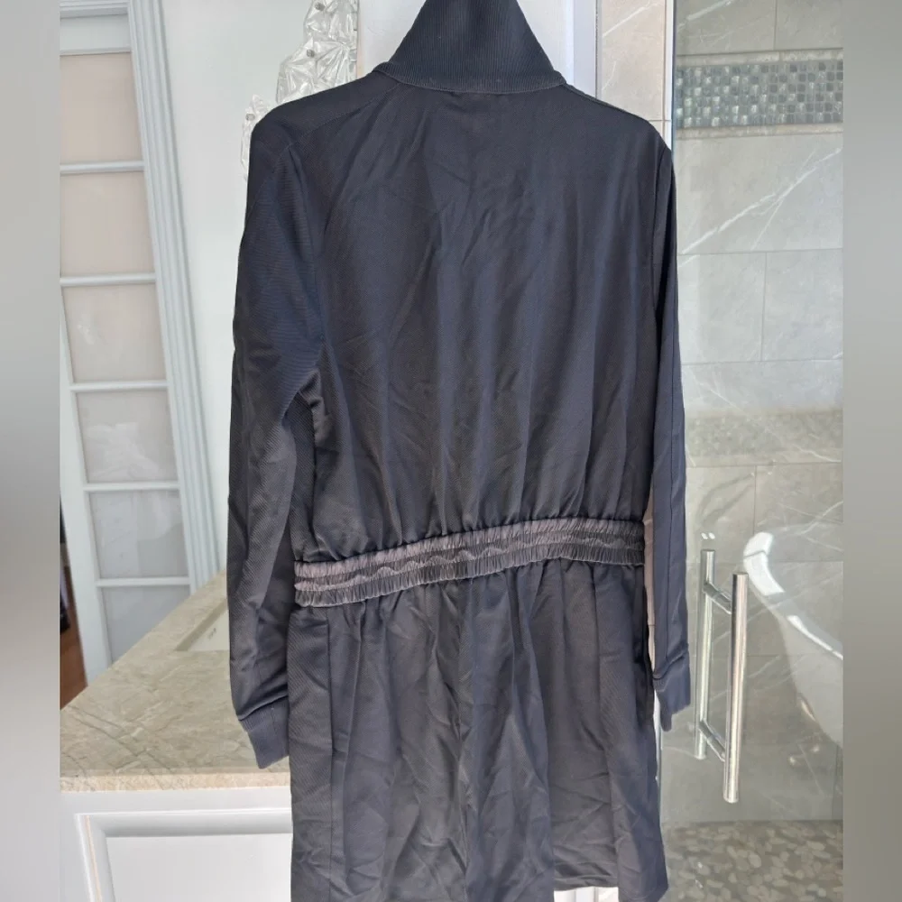 Moncler Half Zip Piqué Knit Long Sleeve Minidress - Picture 13 of 13